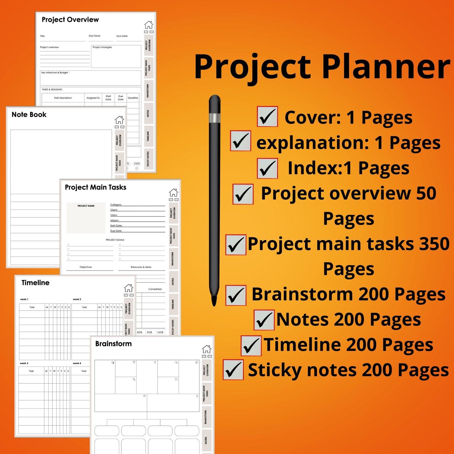 The All-in-One Digital & Printable Planner Kit – 3,600+ Pages